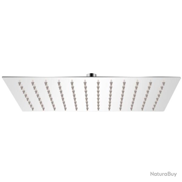 T�te de douche plongeante rectangulaire acier inoxydable alsavelo