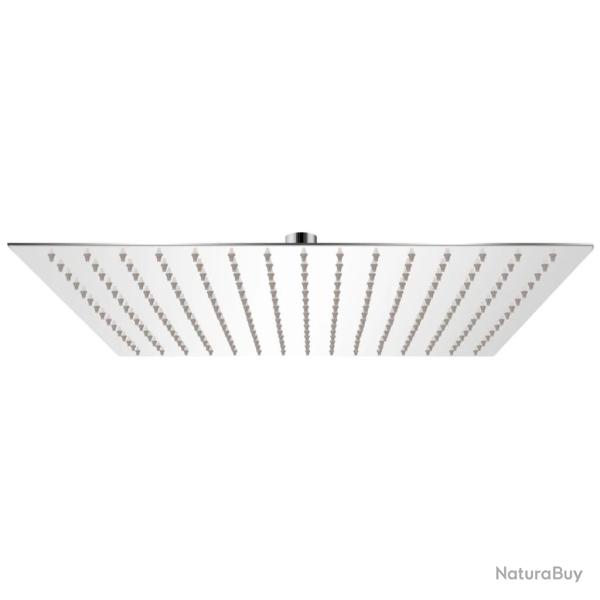 T�te de douche plongeante carr�e en acier inoxydable 40x40 cm