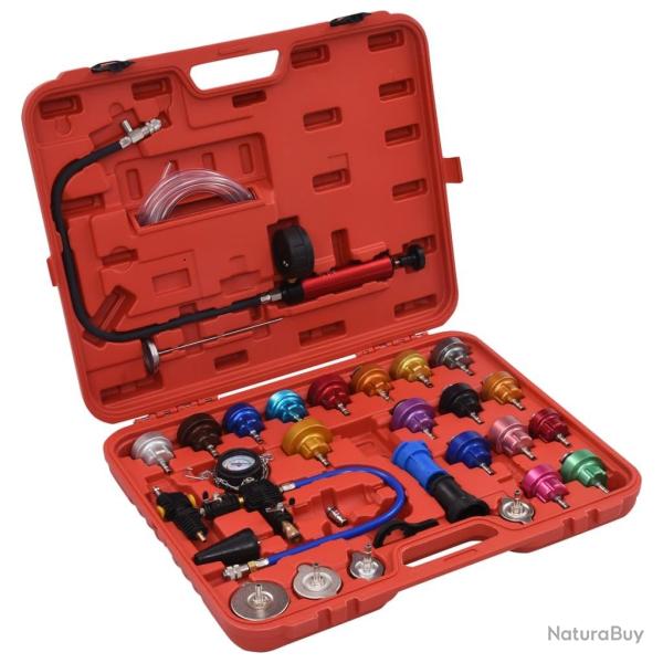 Testeur de pression pour refroidissement et bouchon 28 pcs alsavelo