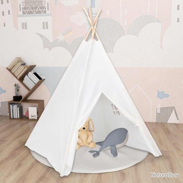 Tente tipi d'enfants avec sac Peau de p�che Blanc 120x120x150cm