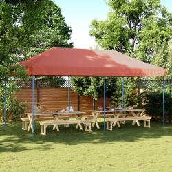 Tente r&eacute;ception pliable escamotable terre cuite 580x292x315 cm