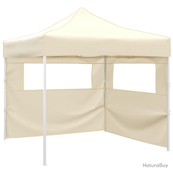Tente pliable avec 2 parois 3 x 3 m Cr�me