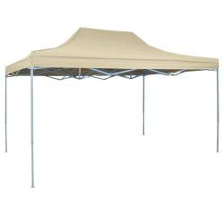 Tente pliable 3 x 4,5 m Blanc cr&egrave;me