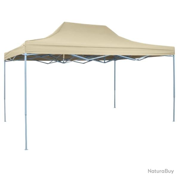 Tente pliable 3 x 4,5 m Blanc cr�me