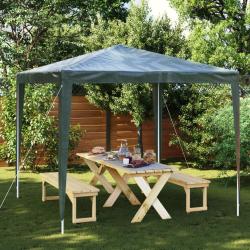 Tente de r&eacute;ception professionnelle 2,5x2,5 m Vert 90 g/m&sup2;