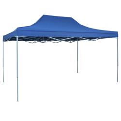 Tente de r&eacute;ception pliable professionnelle 3x4 m Acier Bleu