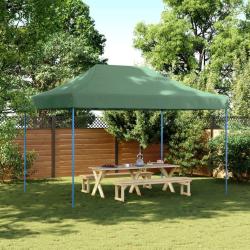 Tente de r&eacute;ception pliable escamotable vert 410x279x315 cm