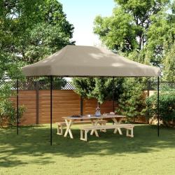 Tente de r&eacute;ception pliable escamotable taupe 410x279x315 cm