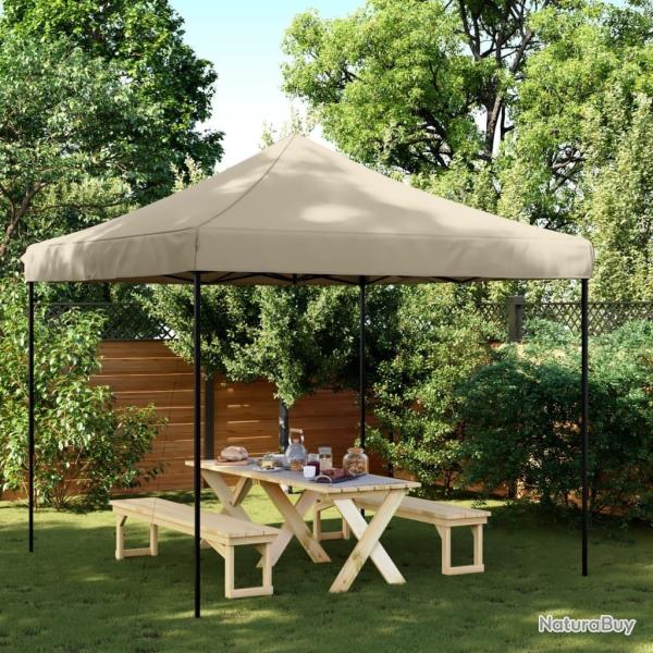 Tente de r�ception pliable escamotable taupe 292x292x315 cm alsavelo