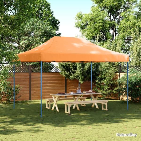 Tente de rception pliable escamotable orange 410x279x315 cm alsavelo