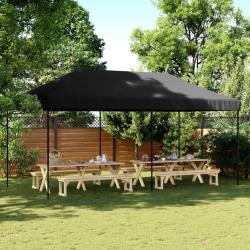 Tente de r&eacute;ception pliable escamotable noir 580x292x315 cm