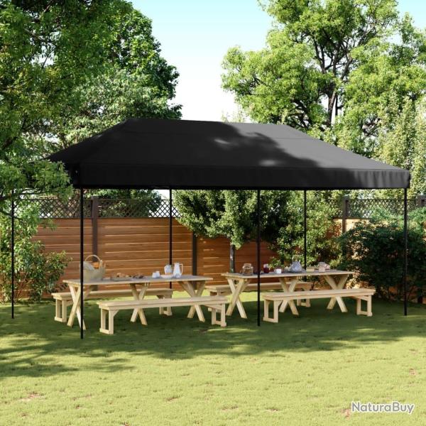 Tente de r�ception pliable escamotable noir 580x292x315 cm