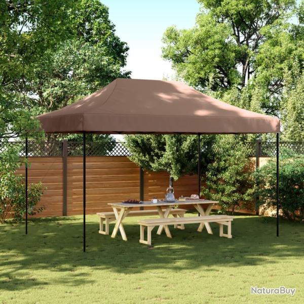 Tente de r�ception pliable escamotable marron 440x292x315 cm