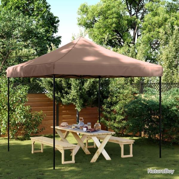 Tente de r�ception pliable escamotable marron 292x292x315 cm alsavelo