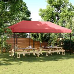 Tente de r&eacute;ception pliable escamotable bordeaux 580x292x315 cm