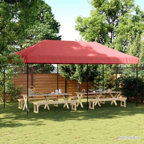 Tente de r�ception pliable escamotable bordeaux 580x292x315 cm alsavelo