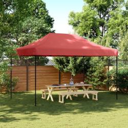 Tente de r&eacute;ception pliable escamotable bordeaux 440x292x315 cm