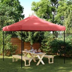 Tente de r&eacute;ception pliable escamotable bordeaux 292x292x315 cm alsavelo