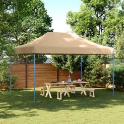 Tente de r&eacute;ception pliable escamotable beige 440x292x315 cm alsavelo