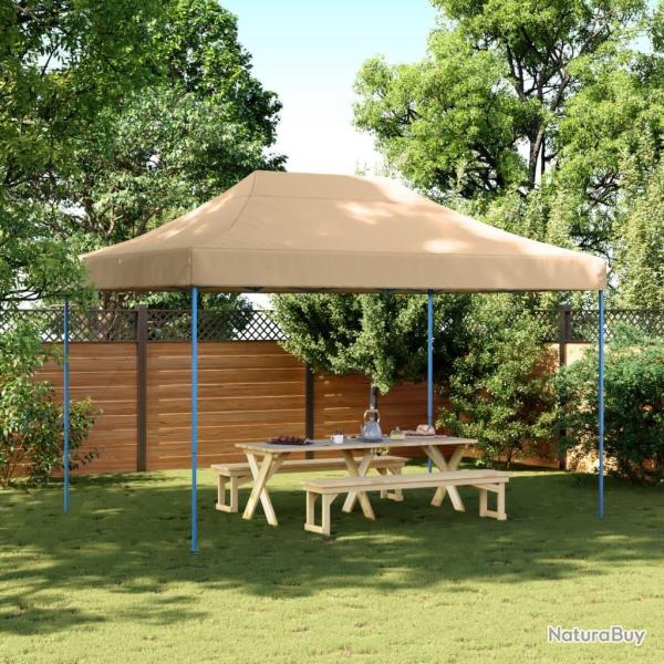 Tente de r�ception pliable escamotable beige 410x279x315 cm alsavelo
