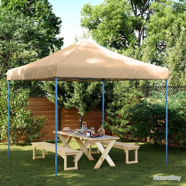 Tente de r�ception pliable escamotable beige 292x292x315 cm alsavelo