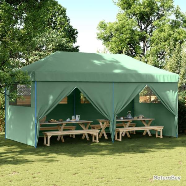Tente de r�ception pliable escamotable 4 parois lat�rales vert