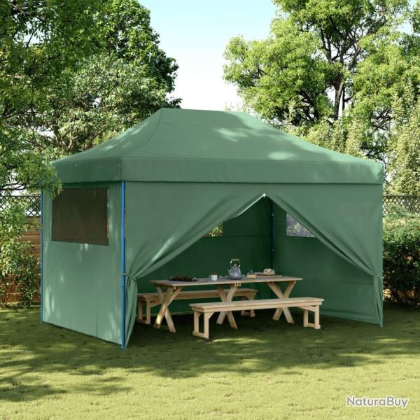 Tente de r�ception pliable escamotable 4 parois lat�rales vert