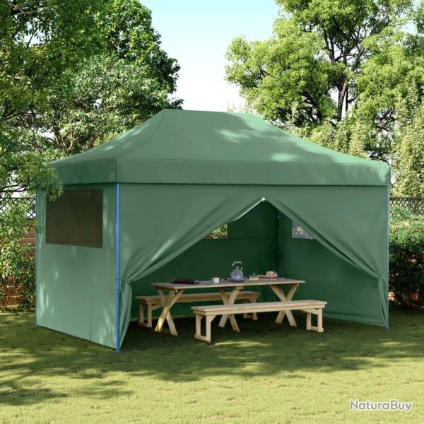Tente de r�ception pliable escamotable 4 parois lat�rales vert