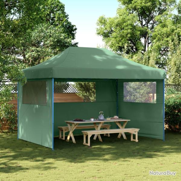 Tente de r�ception pliable escamotable 3 parois lat�rales vert