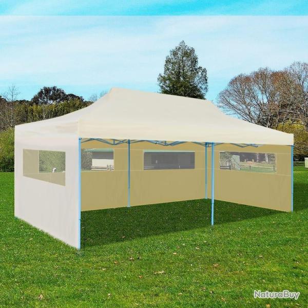 Tente de r�ception pliable cr�me 3 x 6 m alsavelo