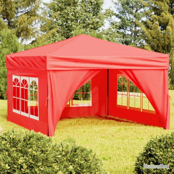 Tente de r�ception pliable avec parois Rouge 3x3 m