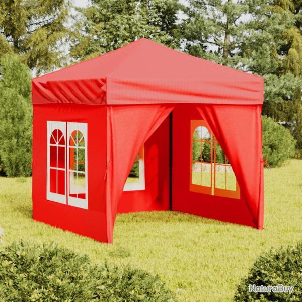 Tente de r�ception pliable avec parois Rouge 2x2 m alsavelo