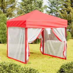 Tente de r&eacute;ception pliable avec parois Rouge 2x2 m