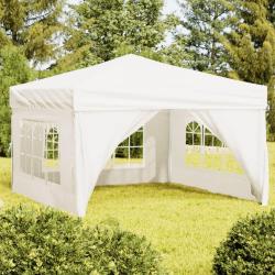 Tente de r&eacute;ception pliable avec parois Cr&egrave;me 3x3 m