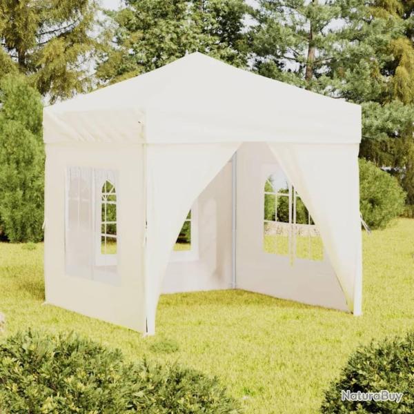 Tente de r�ception pliable avec parois Cr�me 2x2 m