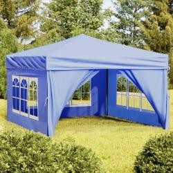 Tente de r&eacute;ception pliable avec parois Bleu 3x3 m