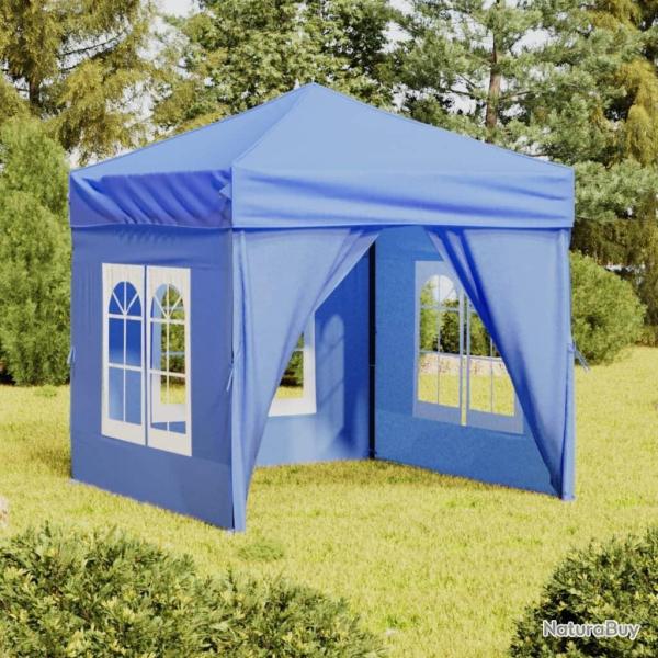 Tente de r�ception pliable avec parois Bleu 2x2 m alsavelo