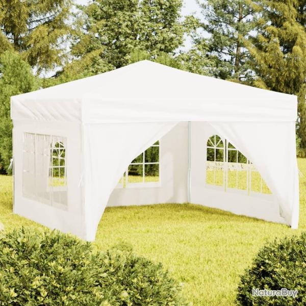 Tente de r�ception pliable avec parois Blanc 3x3 m