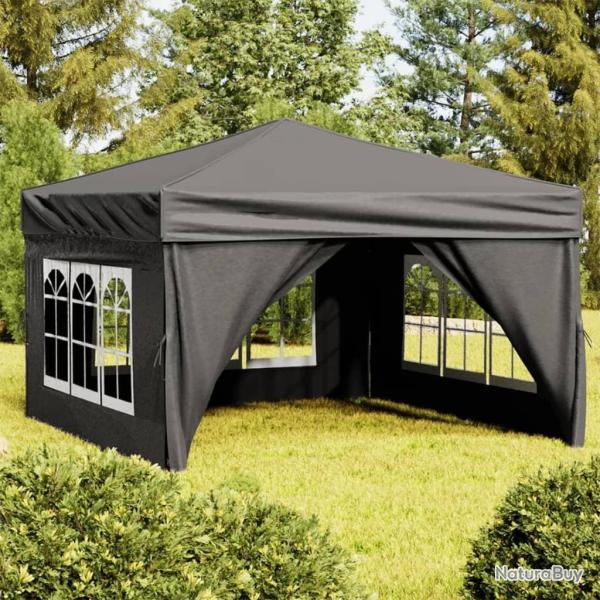 Tente de r�ception pliable avec parois Anthracite 3x3 m