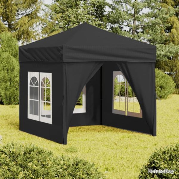 Tente de rception pliable avec parois Anthracite 2x2 m alsavelo
