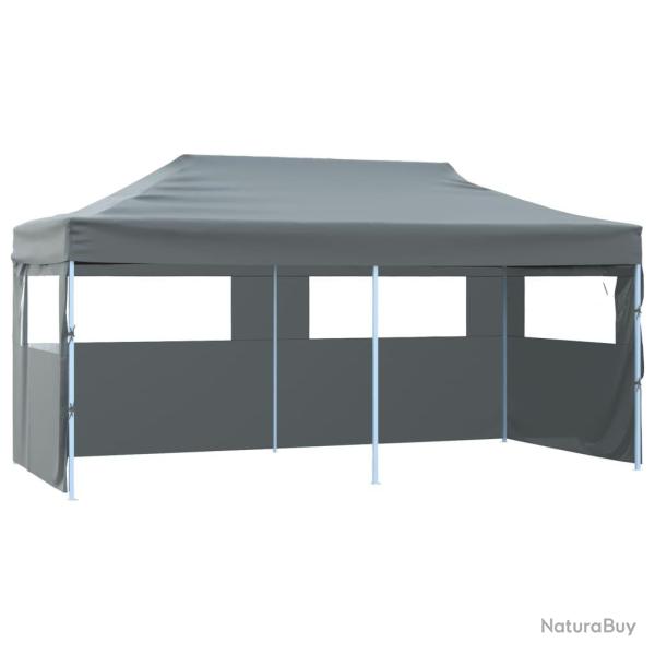 Tente de r�ception pliable avec parois 3x6 m anthracite