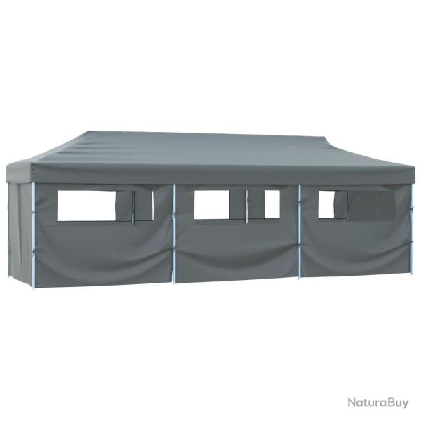 Tente de r�ception pliable avec 8 parois 3 x 9 m Anthracite alsavelo