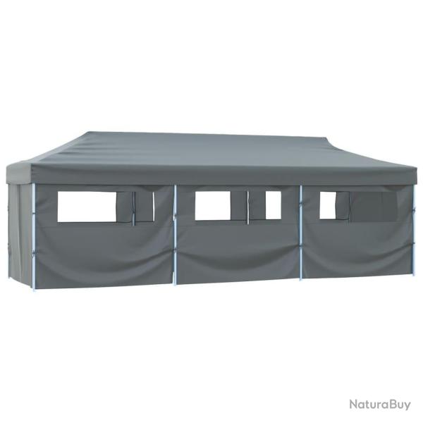 Tente de r�ception pliable avec 8 parois 3 x 9 m Anthracite