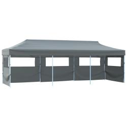 Tente de r&eacute;ception pliable avec 5 parois 3 x 9 m Anthracite alsavelo