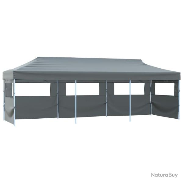 Tente de r�ception pliable avec 5 parois 3 x 9 m Anthracite alsavelo