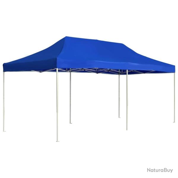 Tente de r�ception pliable Aluminium 6 x 3 m Bleu alsavelo