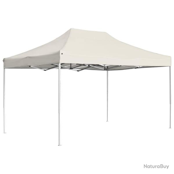 Tente de r�ception pliable Aluminium 4,5x3 m Cr�me alsavelo