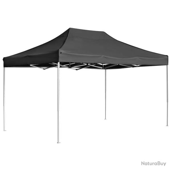 Tente de r�ception pliable Aluminium 4,5x3 m Anthracite alsavelo