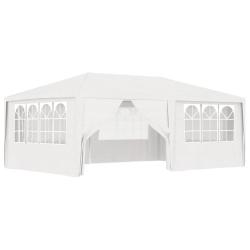 Tente de r&eacute;ception et parois lat&eacute;rales 4x6 m Blanc 90 g/m&sup2;