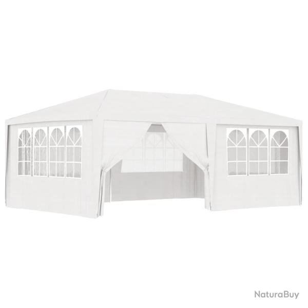 Tente de r�ception et parois lat�rales 4x6 m Blanc 90 g/m� alsavelo